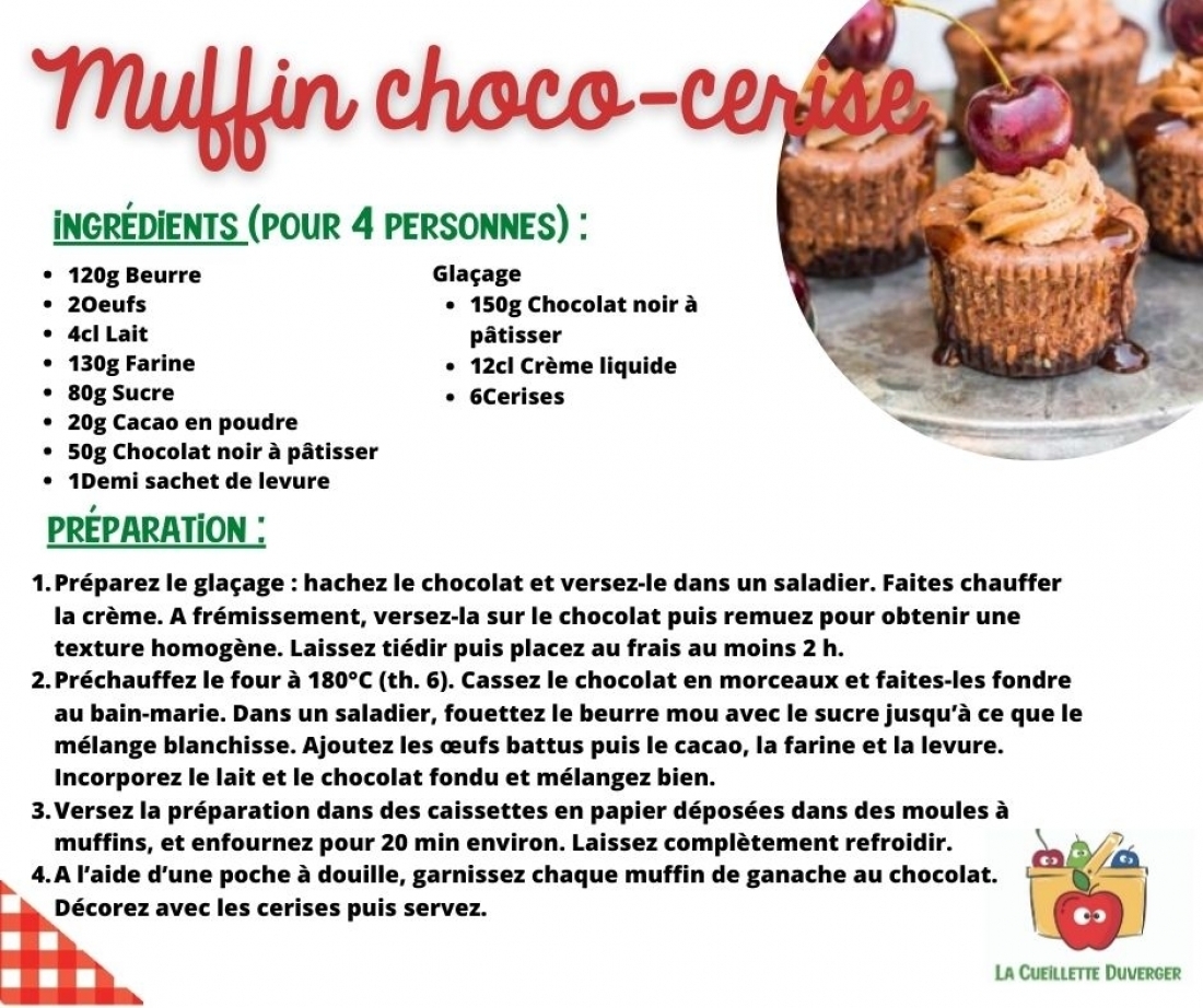 Muffin choco cerise 